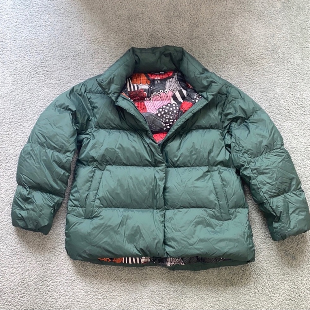 Uniqlo Marimekko floral down puffer coat XS